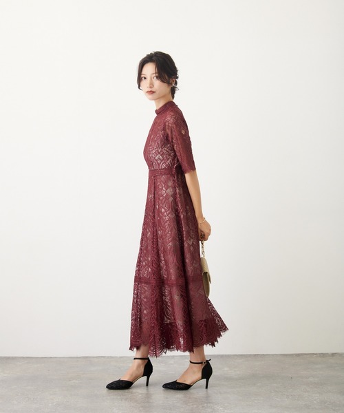 「Dorry Doll」 半袖ワンピース L ラベンダー レディース_画像8