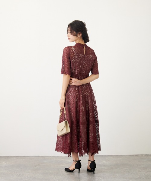 「Dorry Doll」 半袖ワンピース L ラベンダー レディース_画像9