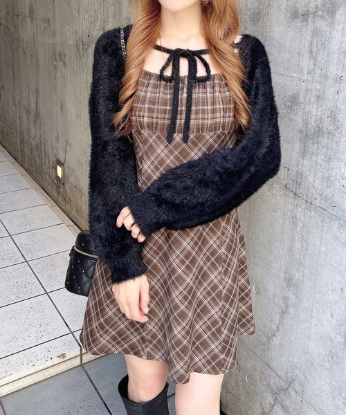 極美品✨23区　Ratti チェーンモチーフ ワンピース　インナードレス付き ニアナ niana ドット柄チャイナ風ボレロキャミワンピースレイヤード