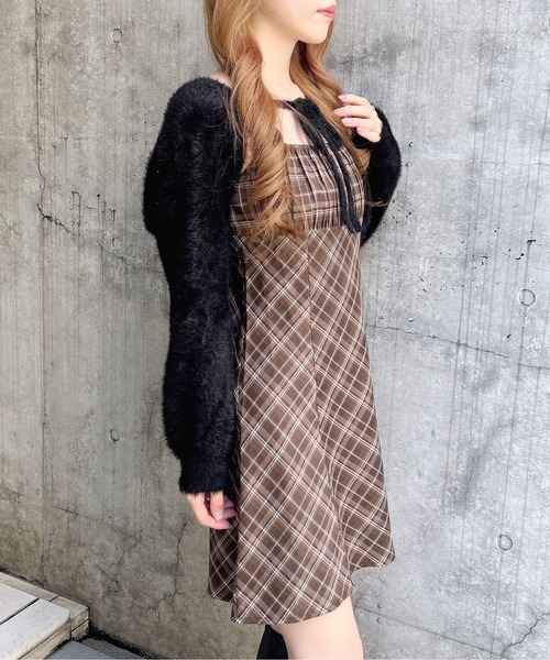 INGNI（イング） ワンピース 「WEB限定」フェザーボレロニット＋