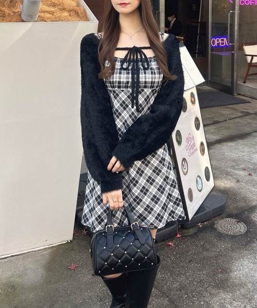 INGNI（イング） ワンピース 「WEB限定」フェザーボレロニット＋