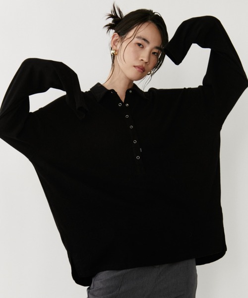 VION ポロシャツ ポロ Polo Loose Long Sleeve TEE / ポロルーズロング