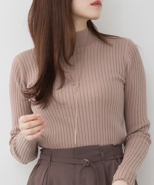 美品 DION LEE ディオンリー ハイネック クロップド リブニット カットソー セーター Sサイズ ホワイト×ブラック レディース 古着 中古 USED Re:EDIT（リエディ） ニット セーター 「2025AW COLLECTION」「販売