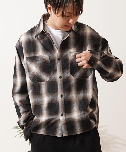 シャツ オンブレチェックシャツ / Ombre Check Shirt メンズ シャツ オンブレチェックシャツ / Ombre Check Shirt メンズ