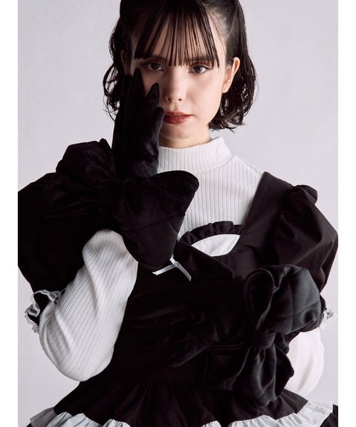 lilLilly（リルリリー） tシャツ ロゴタートルリブトップス レディース