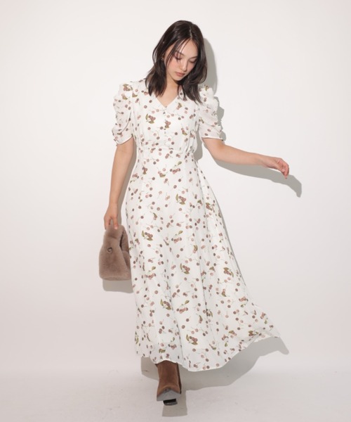 「Rirandture」 半袖ワンピース 2 オフホワイト レディース_画像5