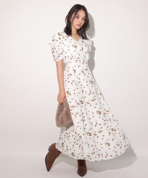 「Rirandture」 半袖ワンピース 2 オフホワイト レディース_画像6