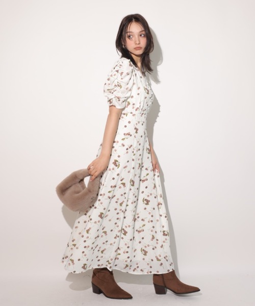 「Rirandture」 半袖ワンピース 2 オフホワイト レディース_画像7