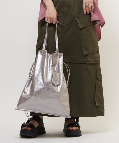 CONVERSE TOKYO トートバッグ METALLIC GATHERED TOTE BAG レディース