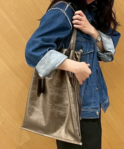 CONVERSE TOKYO トートバッグ METALLIC GATHERED TOTE BAG レディース