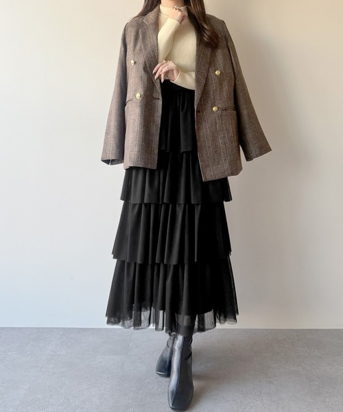 3/14までの出品　mipiarl ロングスカート　ミピアール mipiarl ロングスカート LARGE ブラック レディース : ZOZOTOWN Yahoo