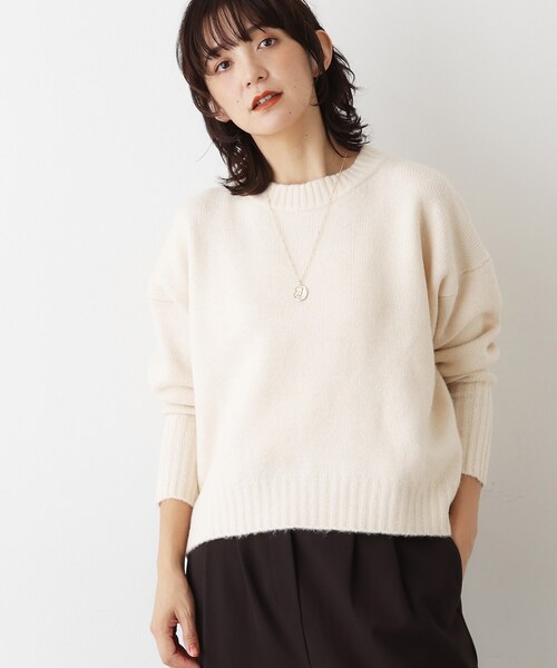 Dessin（デッサン） ニット セーター 「洗える」クルーネックワイド