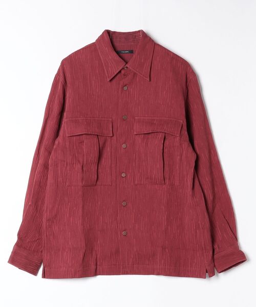 ブルゾン アウター 「TAAKK/ターク」CREPE POCKET SHIRT メンズの画像