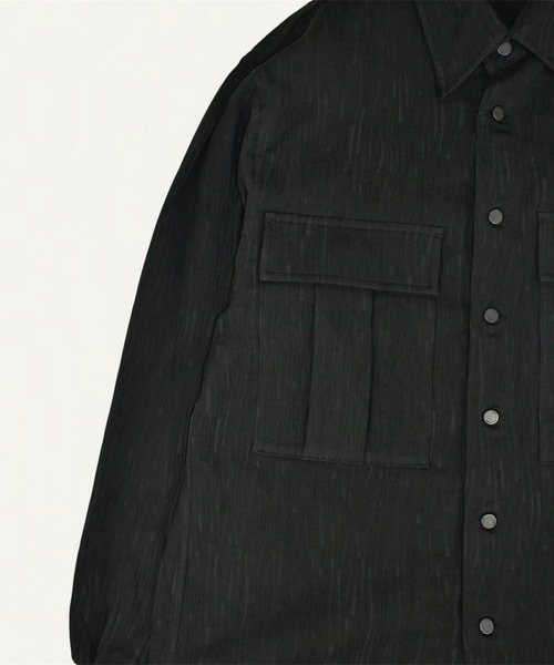 TAAKK ターク トップス 1 ブラック メンズ TAG（PORTER） ブルゾン アウター 「TAAKK/ターク」CREPE POCKET SHIRT