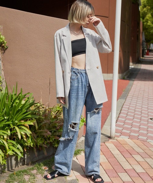 「Auntie Rosa Holiday」 テーラードジャケット FREE ベージュ レディース_画像9