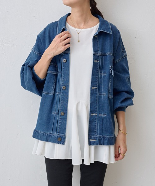 BEARDSLEY デニムジャケット 1サイズ ブルー　未使用 BEARDSLEY（ビアズリー） デニムジャケット FREE ブルー レディース