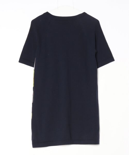 「Harriss」 ニットワンピース 36 ネイビー レディース_画像2