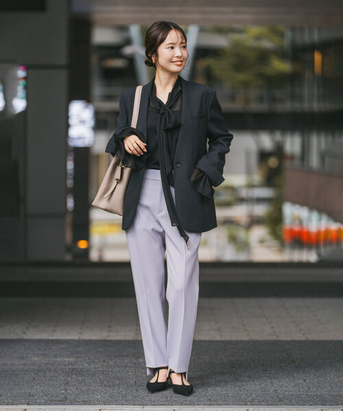 NOBLE（ノーブル） ノーカラージャケット 36 ベージュ レディース