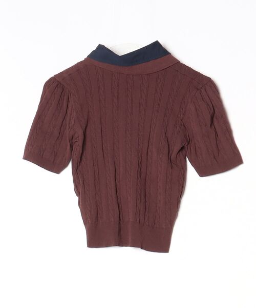 「dazzlin」 半袖ニット FREE ブラウン レディース_画像2