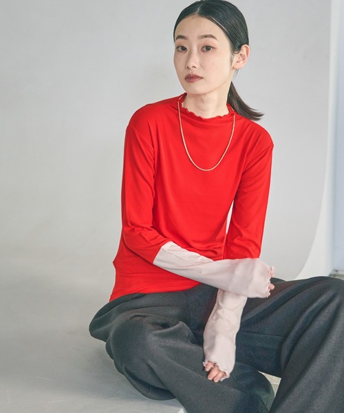 LAKOLE（ラコレ） tシャツ メローエッジハイネック長袖 / 615914