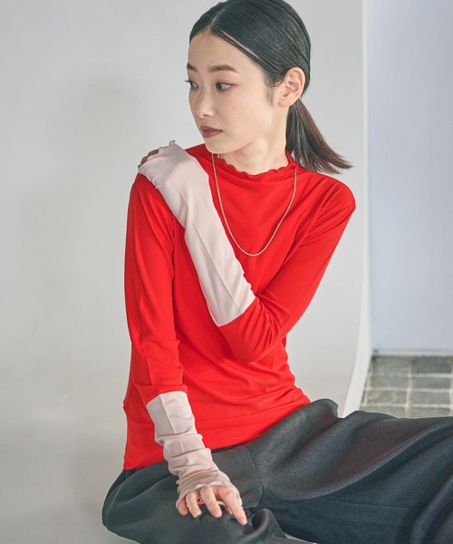 LAKOLE（ラコレ） tシャツ メローエッジハイネック長袖 / 615914