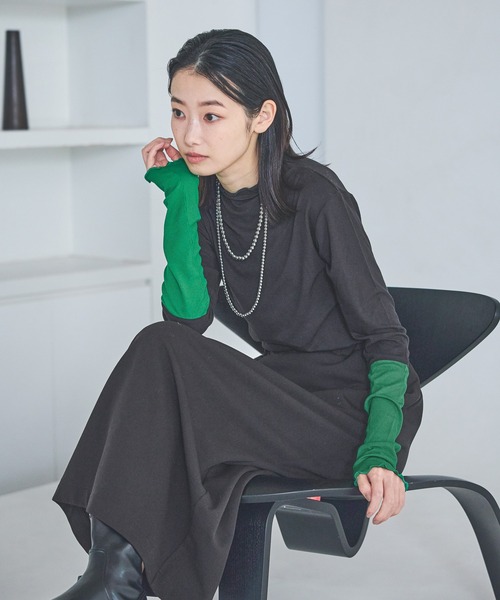 LAKOLE（ラコレ） tシャツ メローエッジハイネック長袖 / 615914