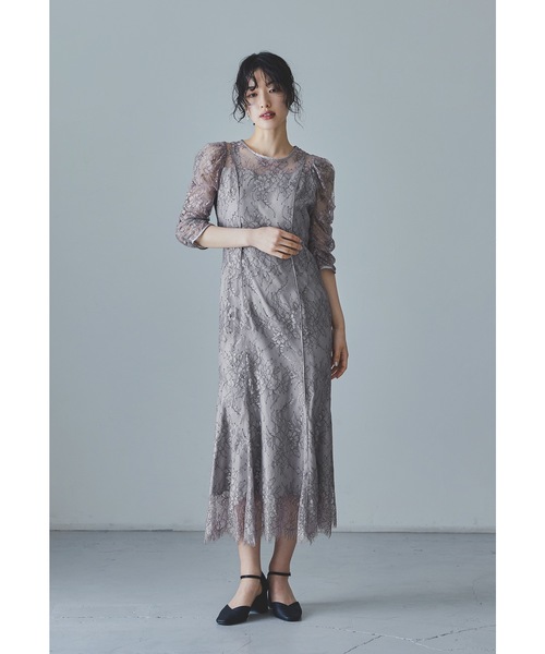 「niana」 半袖ワンピース M ネイビー レディースの画像