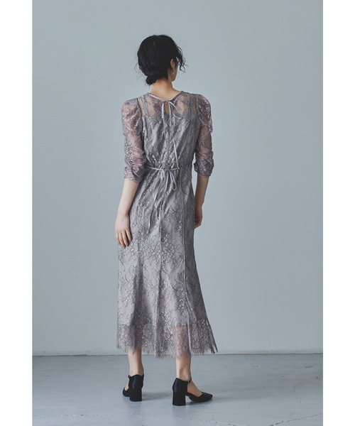 「niana」 半袖ワンピース M ネイビー レディースの画像