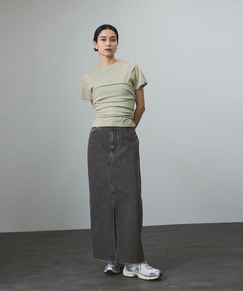 「SALON adam et rope'」 デニムパンツ M サックスブルー レディース_画像3