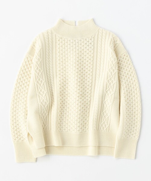 「UNFILO」 長袖ニット MEDIUM ベージュ レディース_画像4