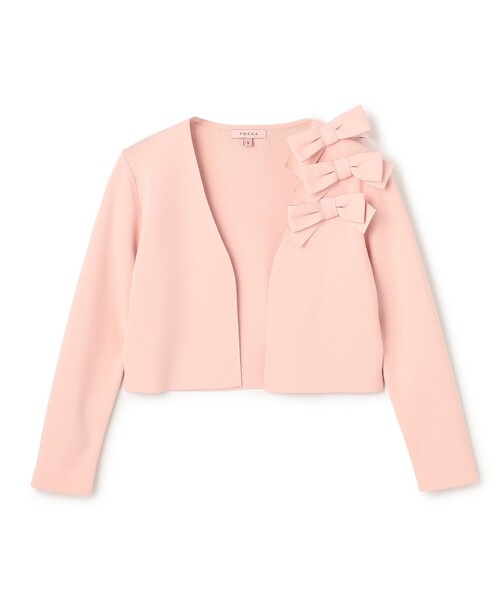 TOCCA トッカ ♡ お袖リボンのボレロ カーディガン XS TOCCA（トッカ） カーディガン ETERNAL RIBBON BOLERO ボレロ