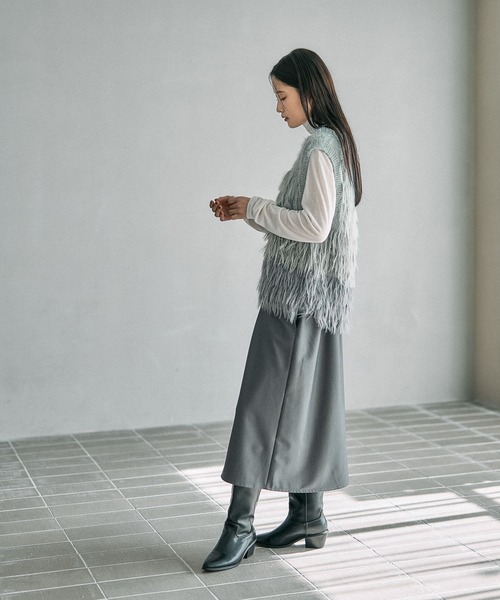 LEPSIM（レプシィム） ベスト ジレ 5ゲージシャギーMIXベスト 611427