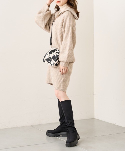 「Chico」 ニットワンピース FREE ベージュ レディース_画像3