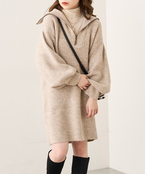 「Chico」 ニットワンピース FREE ベージュ レディース_画像5