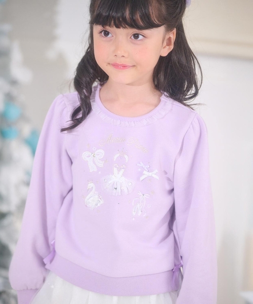 mezzo piano トレーナー バレエ刺しゅう トレーナー キッズ 子供服