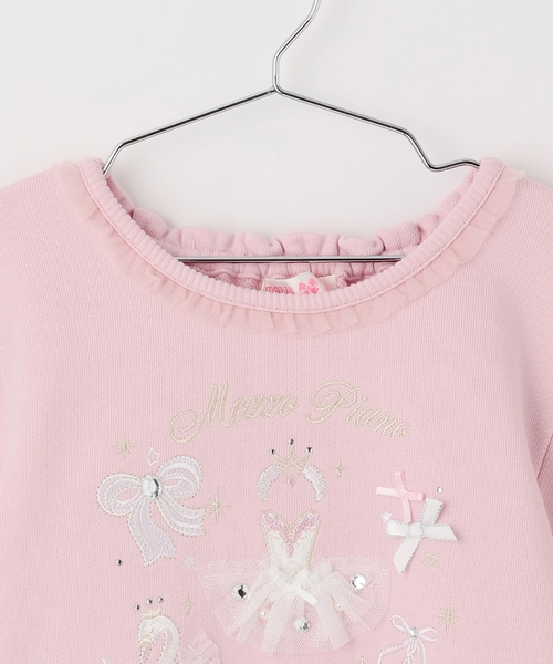 mezzo piano トレーナー バレエ刺しゅう トレーナー キッズ 子供服