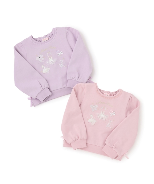 トレーナー バレエ刺しゅう　トレーナー キッズ 子供服 女の子の画像