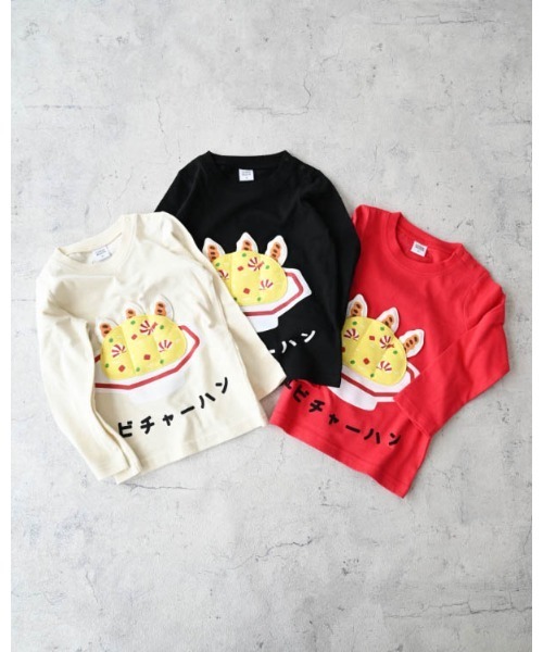 CHEEK ROOM（チークルーム） tシャツ エビチャーハンロングTシャツ