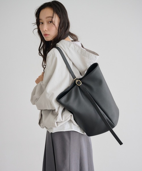 soins トートバッグ 「牛革」2WAYワンハンドルバケツトートバッグ