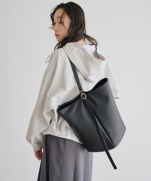 soins トートバッグ 「牛革」2WAYワンハンドルバケツトートバッグ