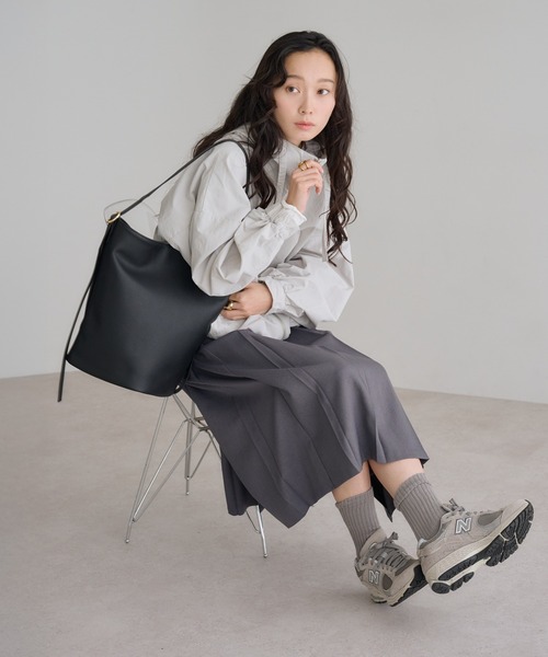 soins トートバッグ 「牛革」2WAYワンハンドルバケツトートバッグ