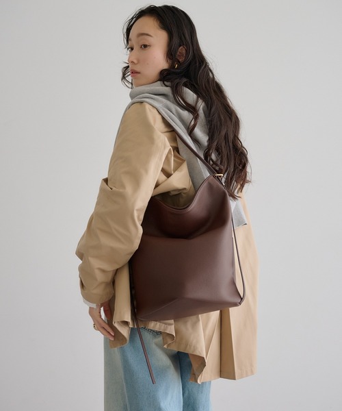 soins トートバッグ 「牛革」2WAYワンハンドルバケツトートバッグ