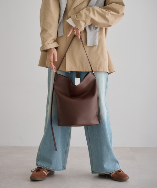 soins トートバッグ 「牛革」2WAYワンハンドルバケツトートバッグ