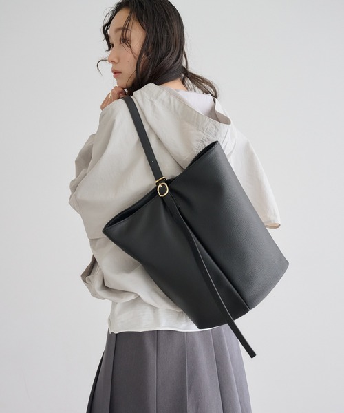 soins トートバッグ 「牛革」2WAYワンハンドルバケツトートバッグ