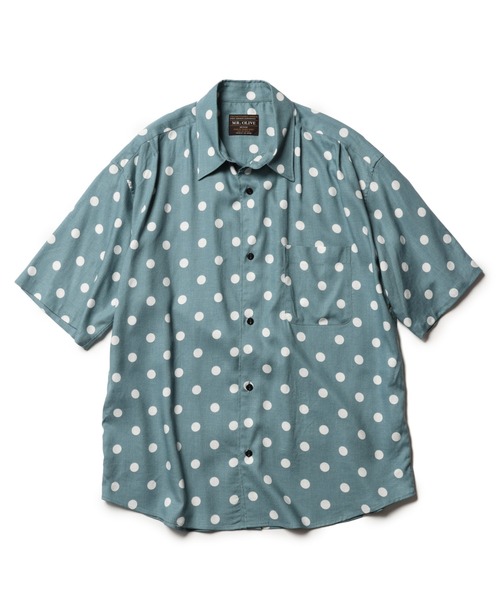 「MR.OLIVE」 半袖シャツ SMALL サックスブルー メンズ_画像5