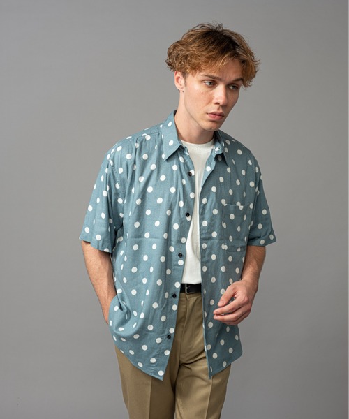 「MR.OLIVE」 半袖シャツ SMALL サックスブルー メンズ_画像9