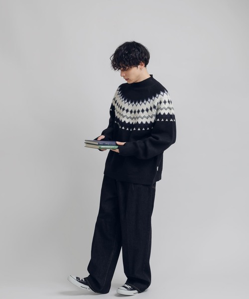 「MUHET」 長袖ニット X-LARGE ブラック レディース_画像8