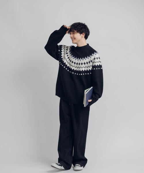 「MUHET」 長袖ニット X-LARGE ブラック レディース_画像9
