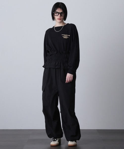 「ROSE BUD」 「CREOLME」長袖カットソー ONE SIZE パープル レディース_画像2