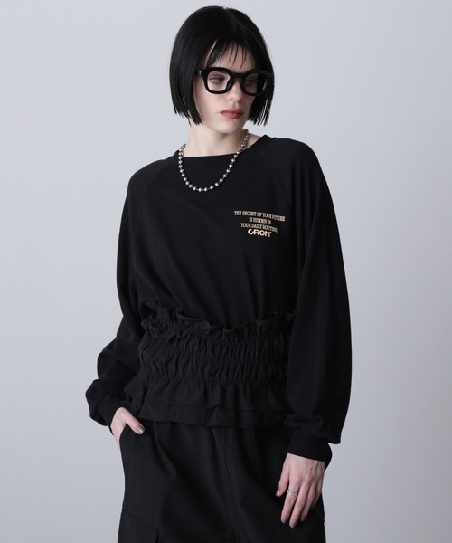 「ROSE BUD」 「CREOLME」長袖カットソー ONE SIZE パープル レディース_画像5